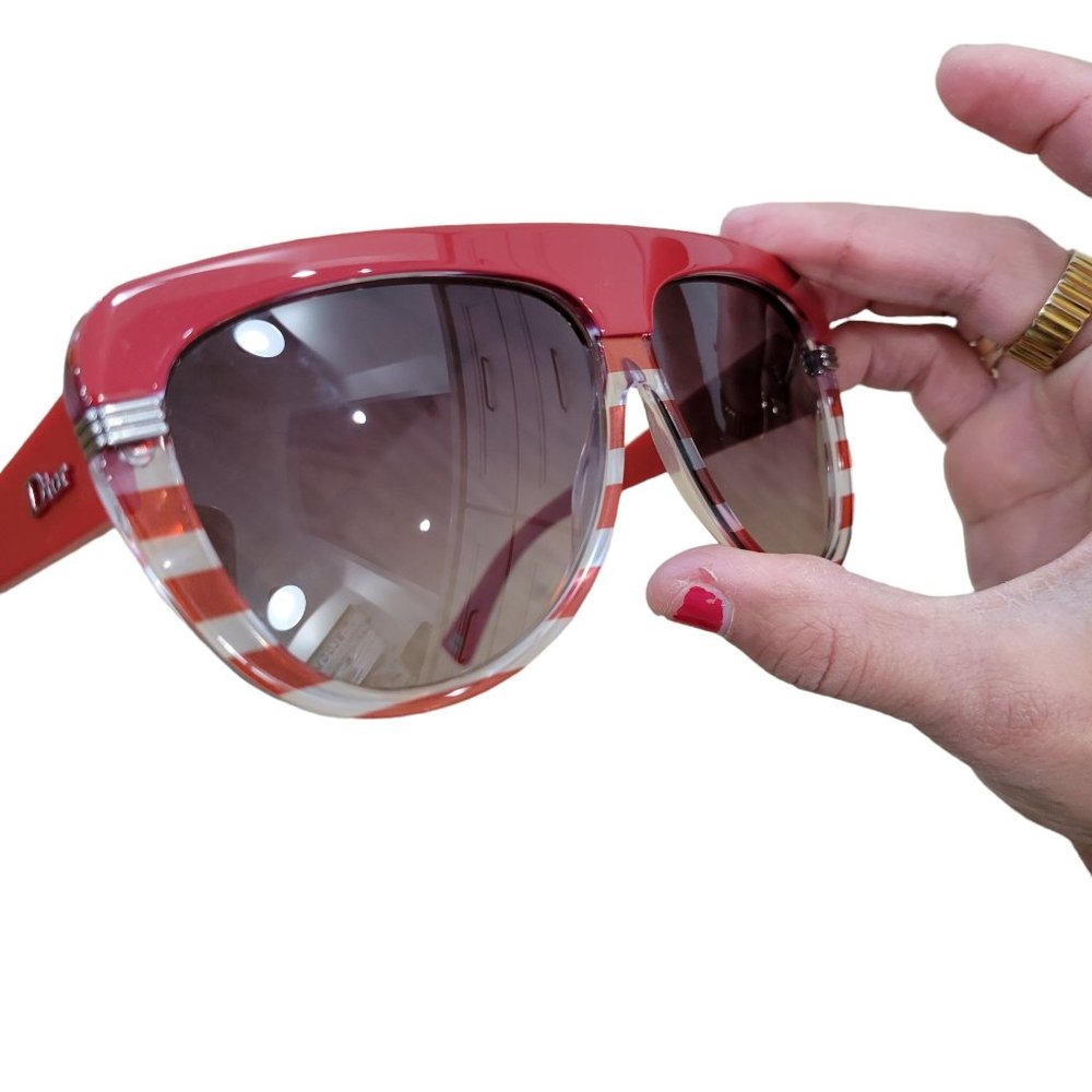 Dior Red and White Sunglasses
